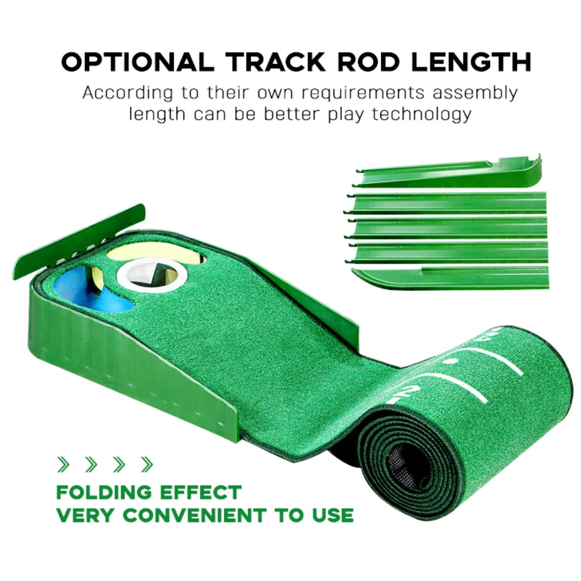 Golf Carpet Putting Mat With Auto Ball Return Function