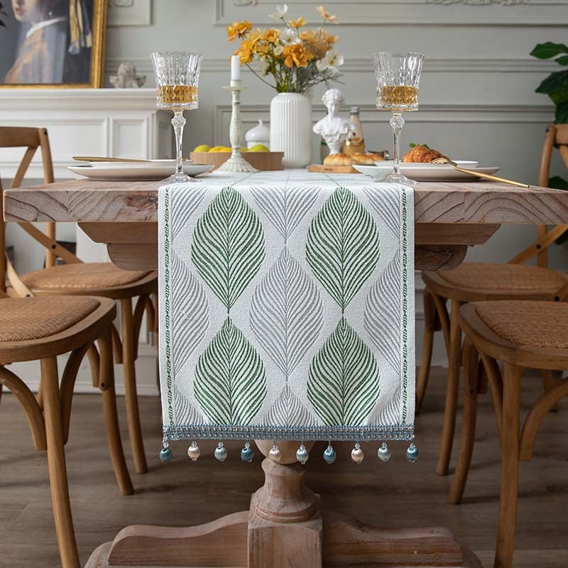 Green Leaves Table Runner