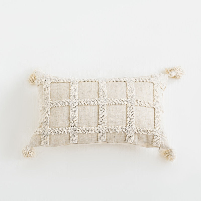 Boho Tufted Pillow Cover