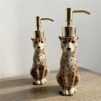 Cheetah Ceramic Soap Bottle