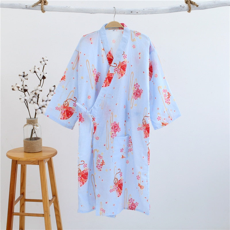 Japanese-style Kimono Pajamas