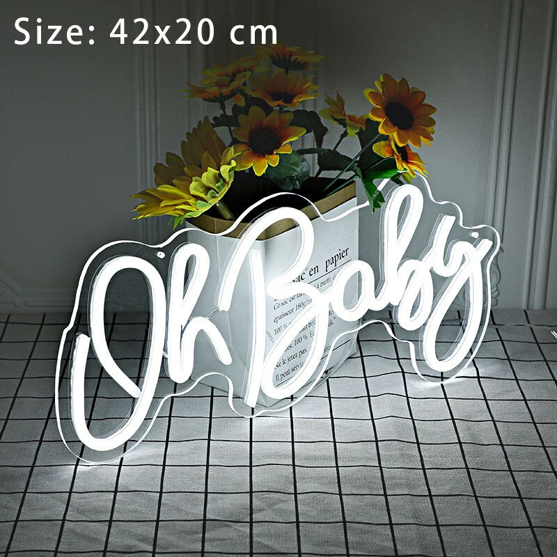 Oh Baby LED Neon Light Signs