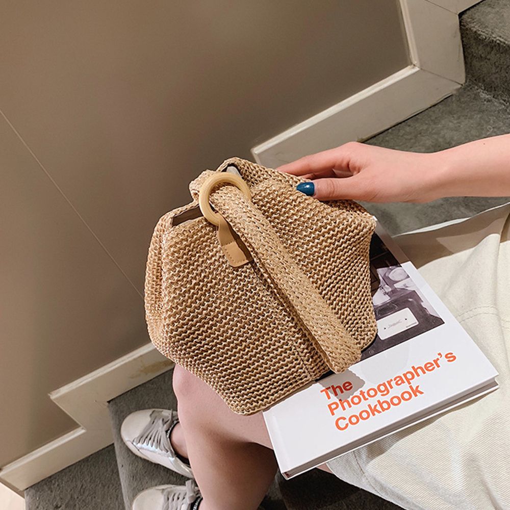 Boho Straw Woven Shoulder Bags