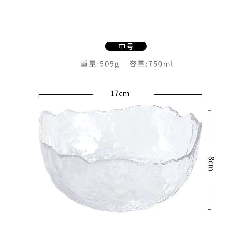 Irregular Gold  Glass Salad Bowl (6 Colors)