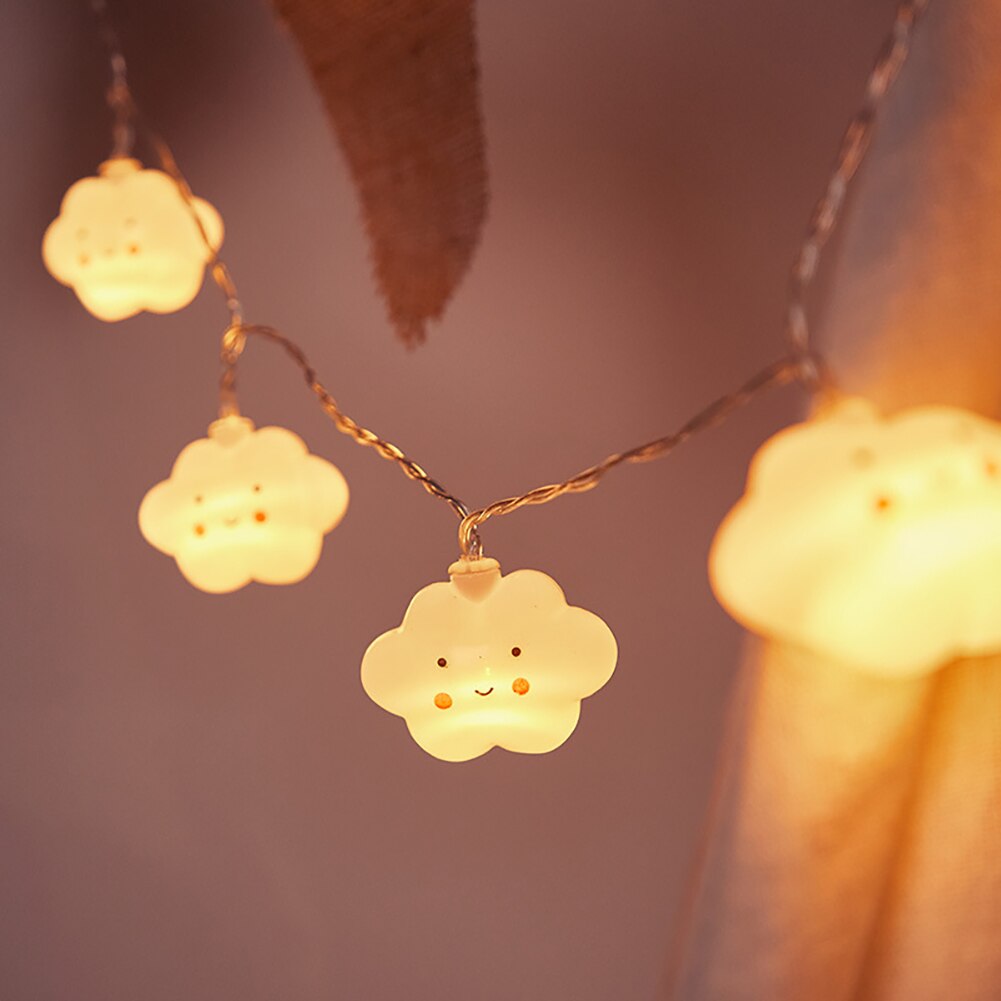 Cartoon Smile Cloud LED Light String