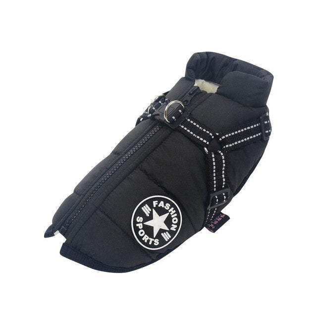Large Pet Dog Jacket With Harness