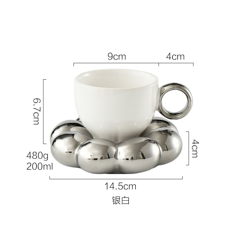 Silver Ceramic Mug