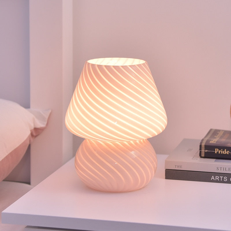 Mushroom Glass LED Desk Lamp