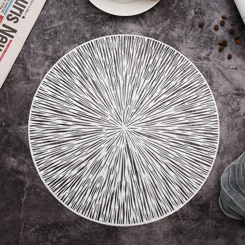 Round Gold Placemats