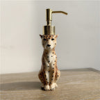 Cheetah Ceramic Soap Bottle