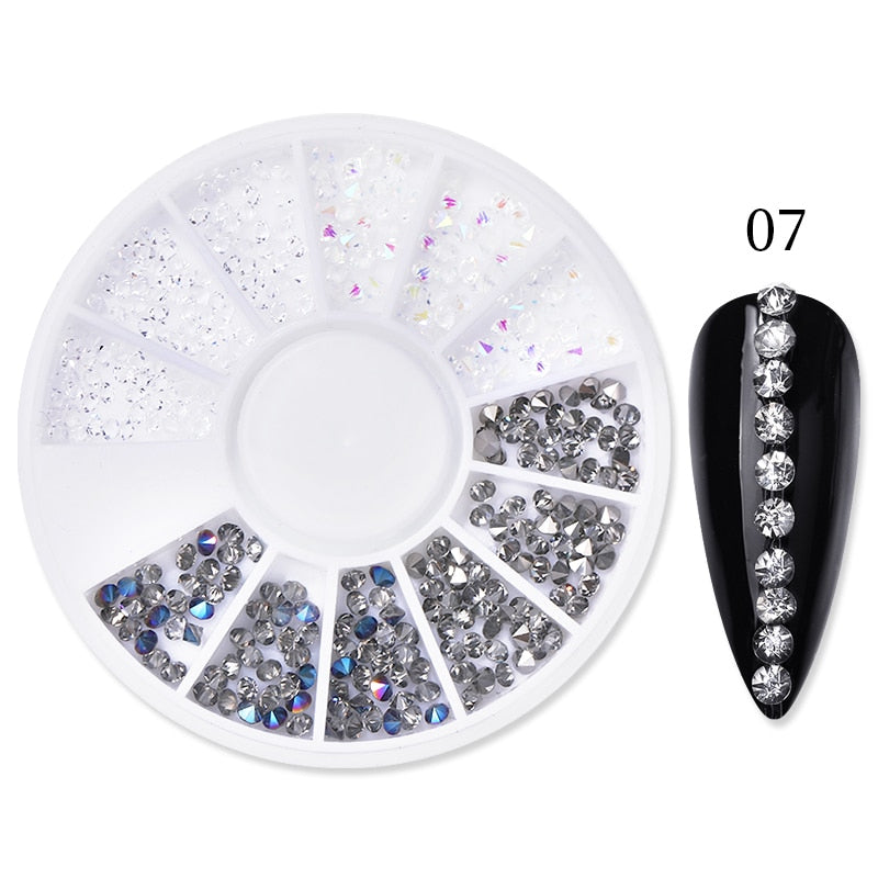 Mixed Nail Rhinestone Nail Art