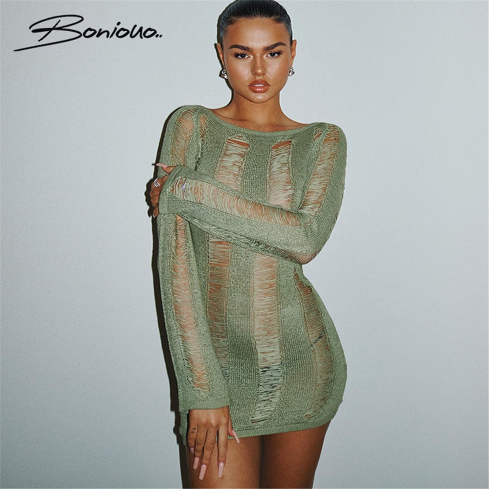 Knit Backless Dress