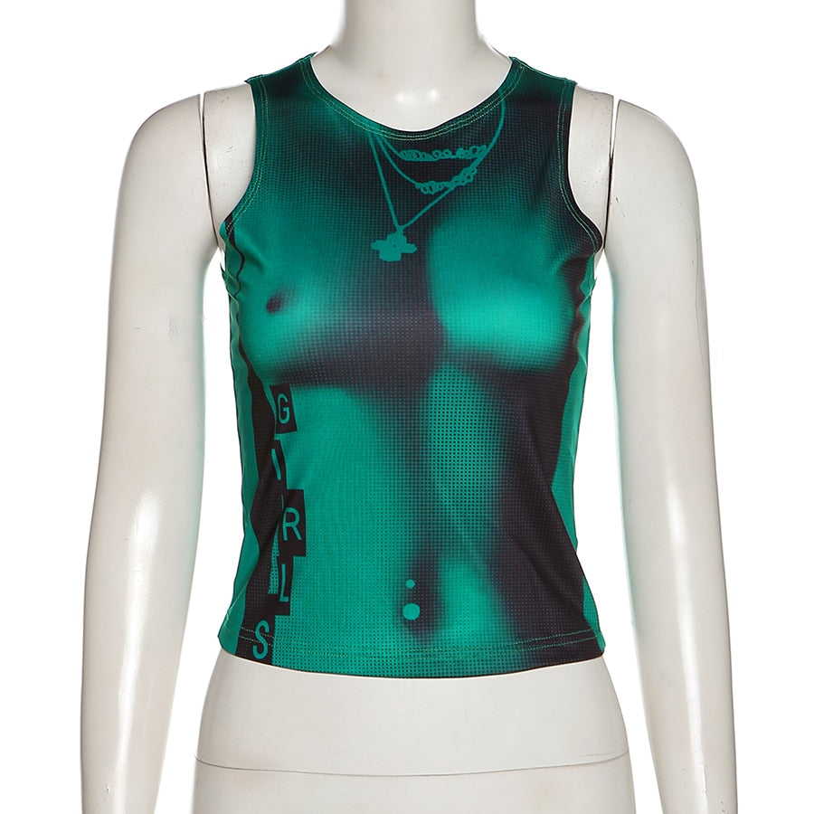 Deep Green Thermal Tank Top Shirt