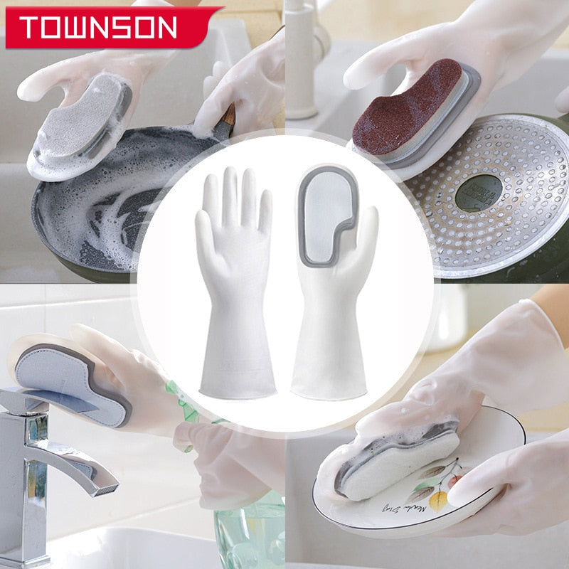 Silicone Cleaning Glove With Brush