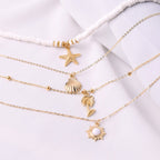 Shell Star Sun Necklace
