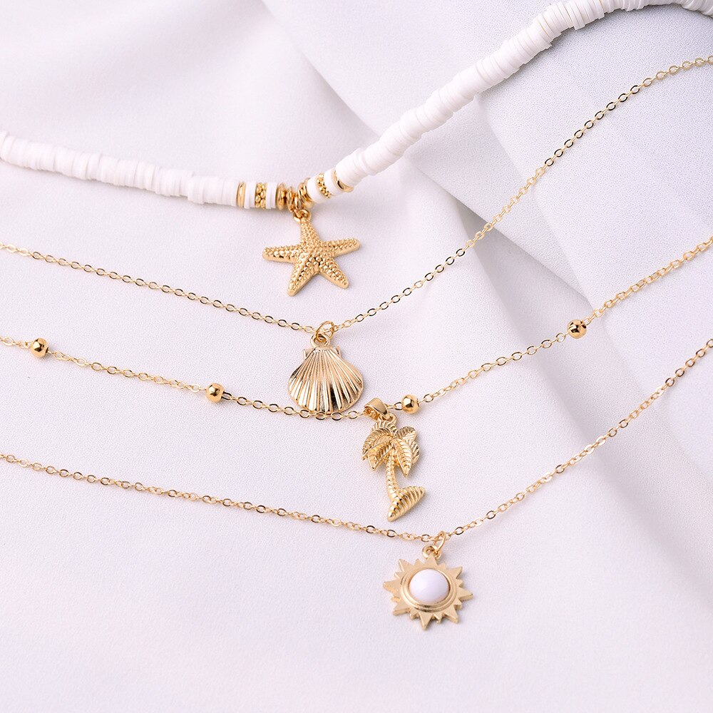 Shell Star Sun Necklace