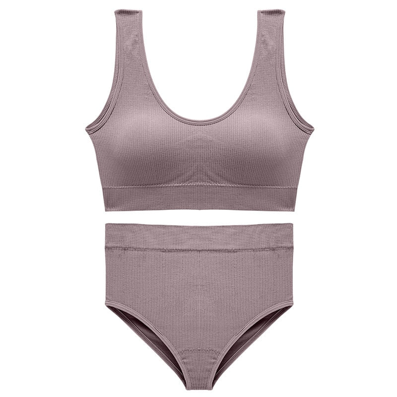 French Backless Push Up Underwear Set