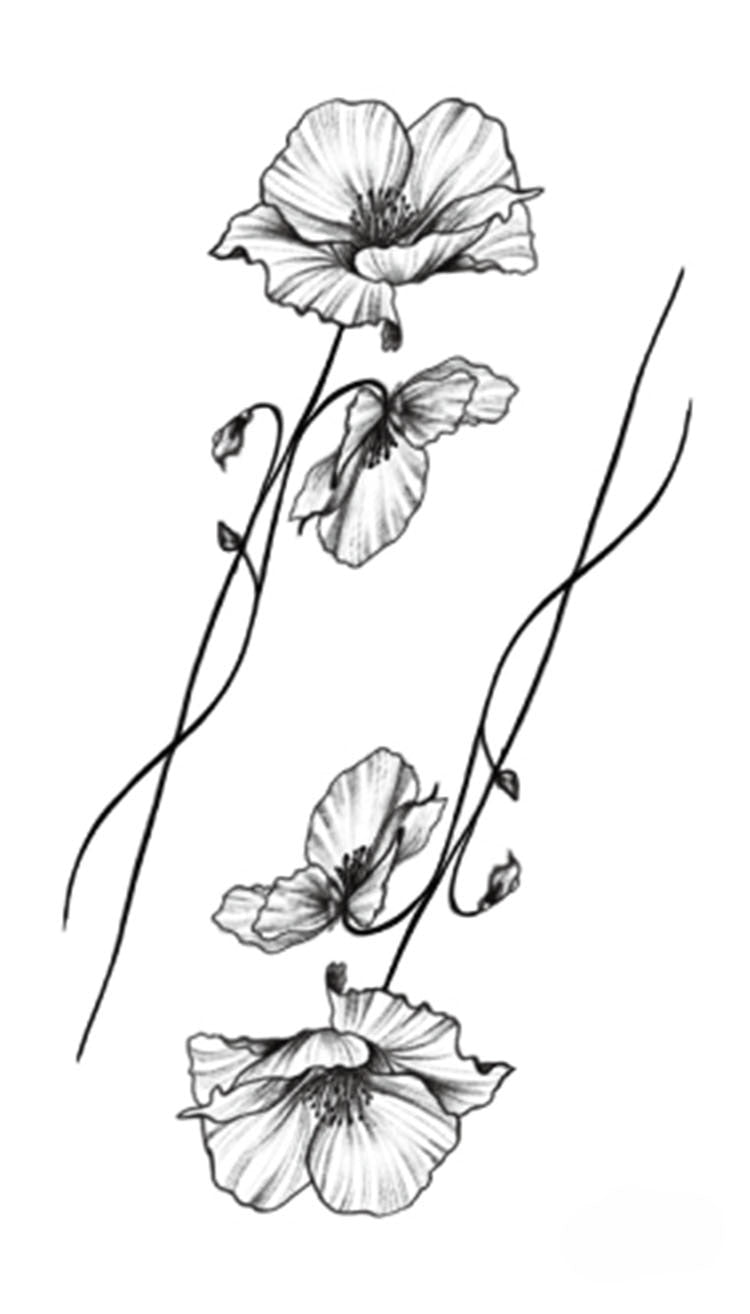Flower Tattoo Sticker