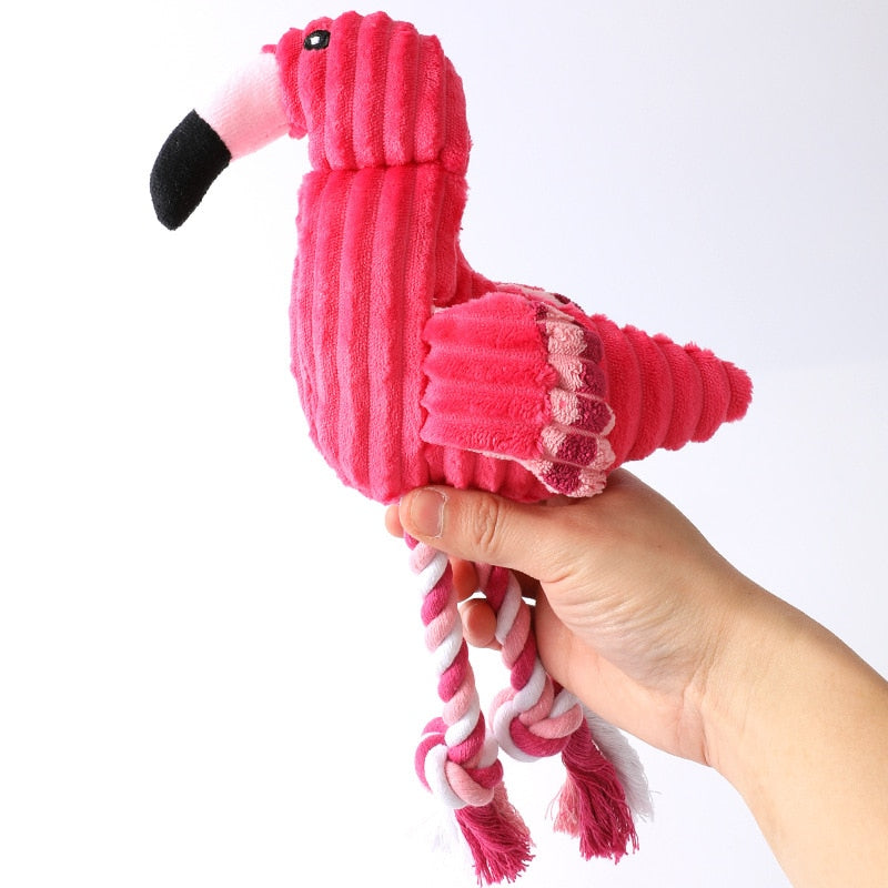 Pet Dog Squeaky Flamingo Toys