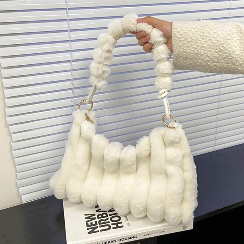 Wool Fluffy Fur Shoulder Bag