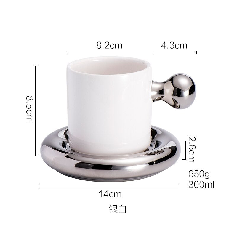 Silver Ceramic Mug