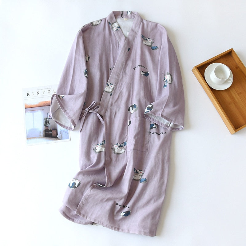 Japanese-style Kimono Pajamas