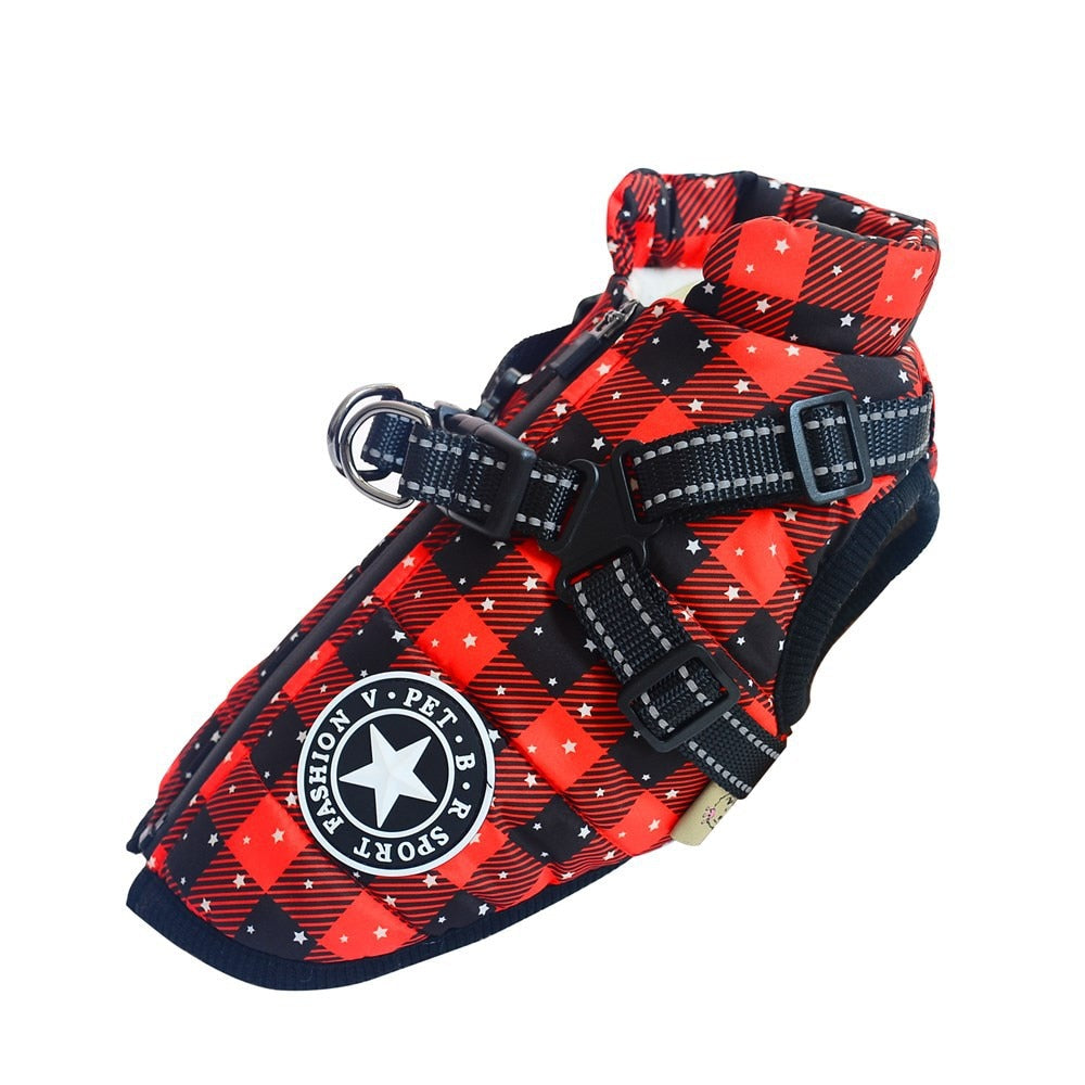 Large Pet Dog Jacket With Harness