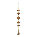 Wood Star Moon Phase Wall Hanging Boho Tassel