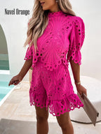 Hollow Out Top + Short Set