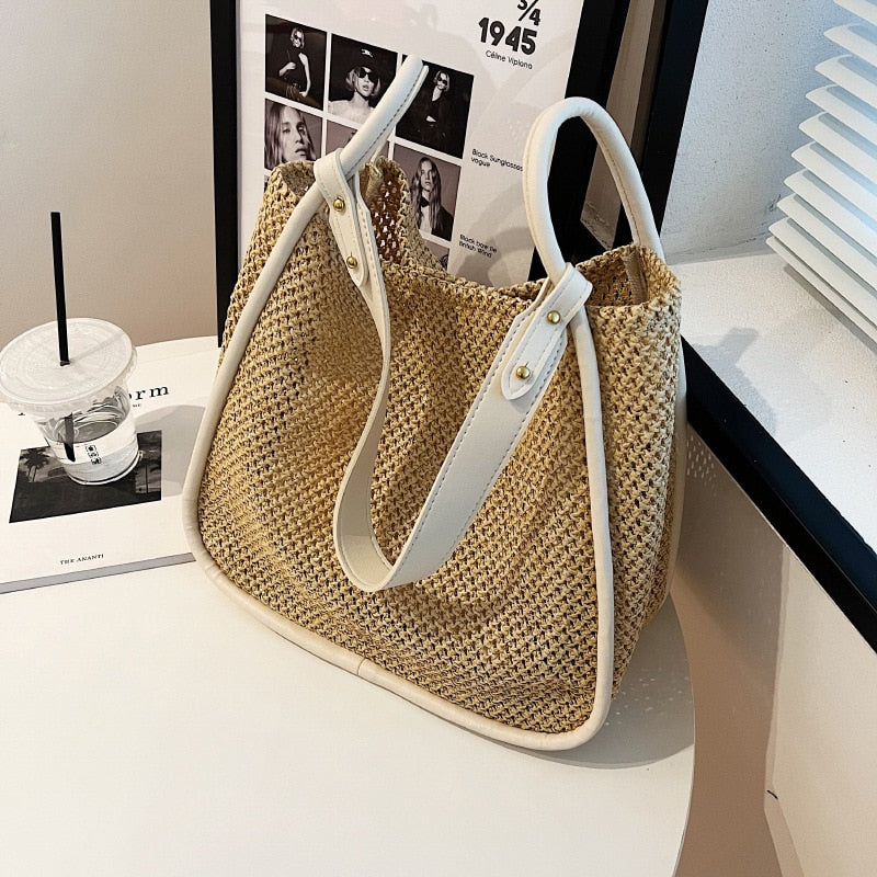2 Pcs/set Woven Tote Bags