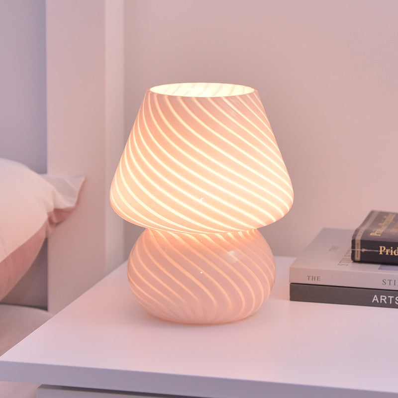 Mushroom Glass LED Desk Lamp