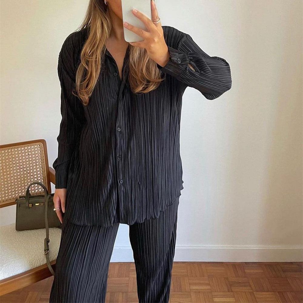 Cardigan Two-Piece Loose Set