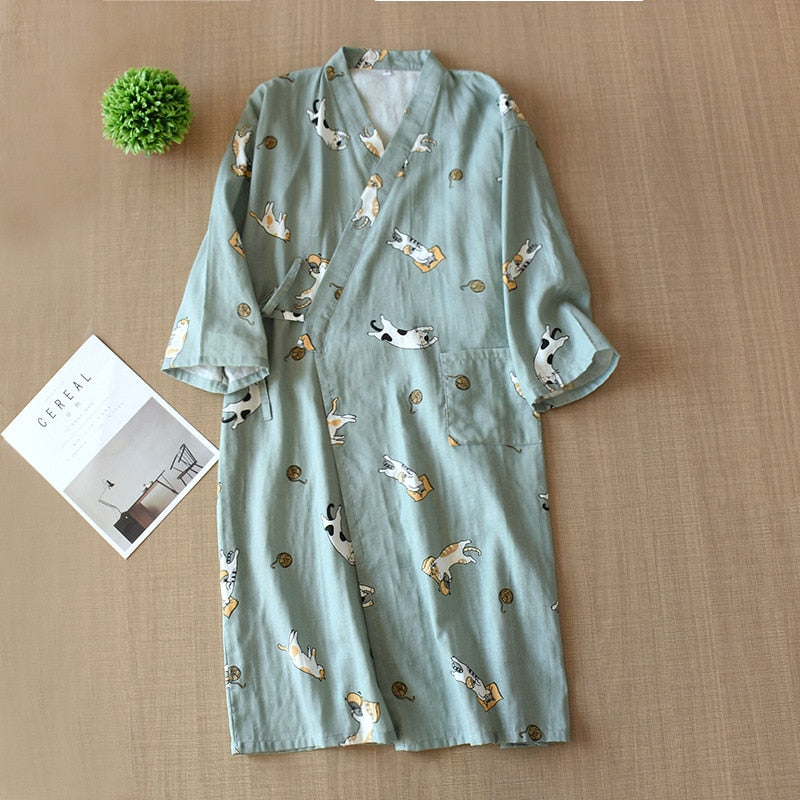 Japanese-style Kimono Pajamas