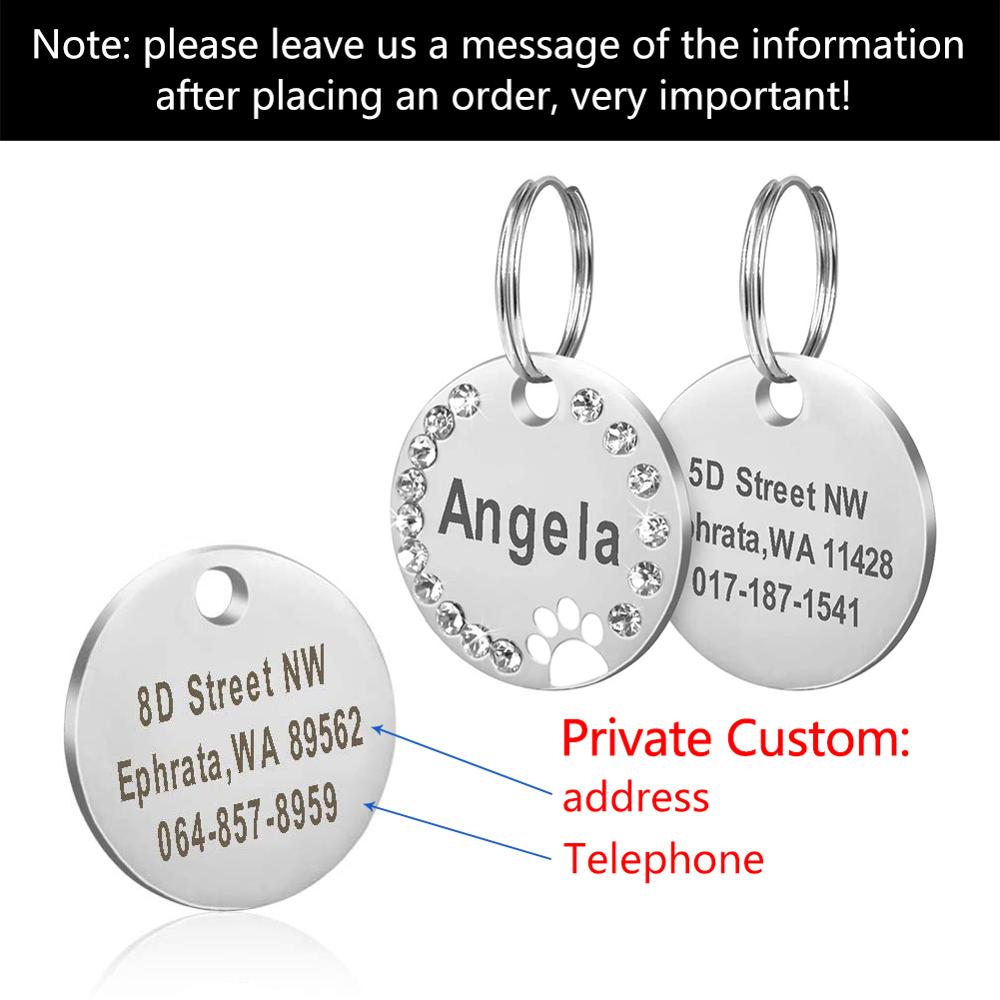 Anti-lost Custom Dog ID Tag Engraved Pet Collar