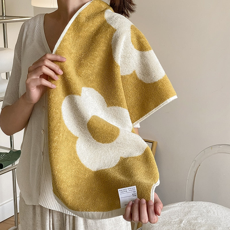 Flower Pure Cotton Towel