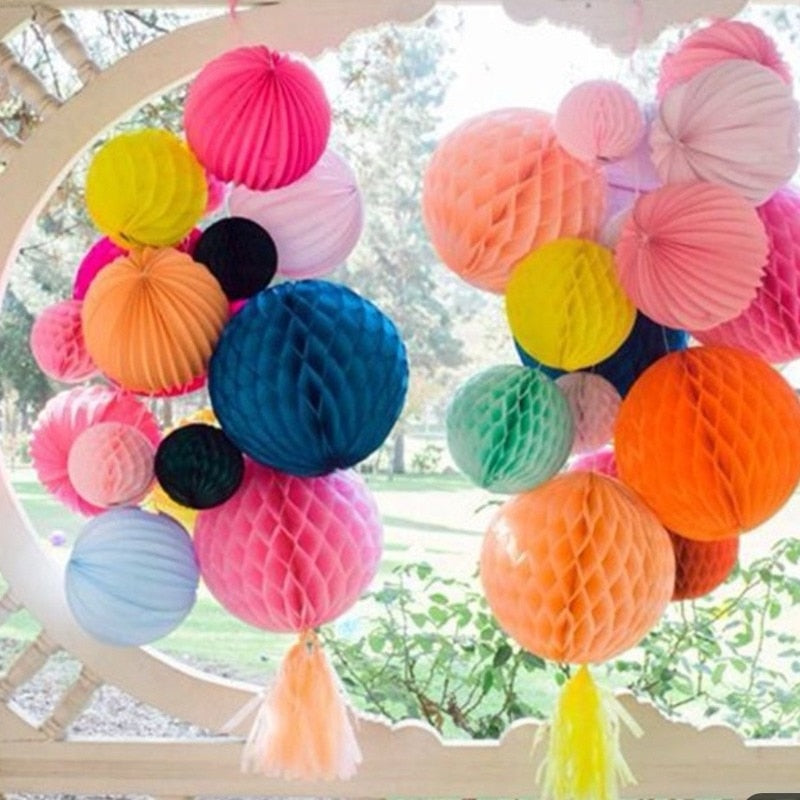 10cm Paper Lanterns Ball Honeycomb