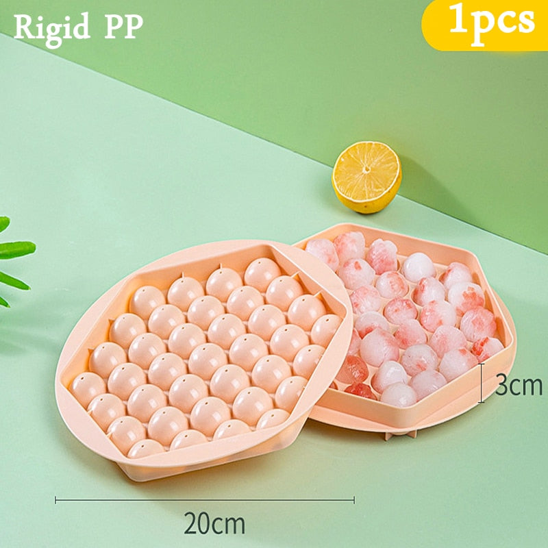 1Pc Colorful Round Rhombus Ice Tray