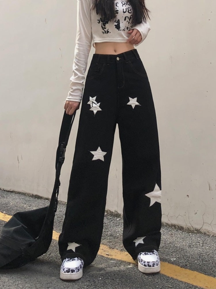 Black Star Cargo Jeans Wide Leg
