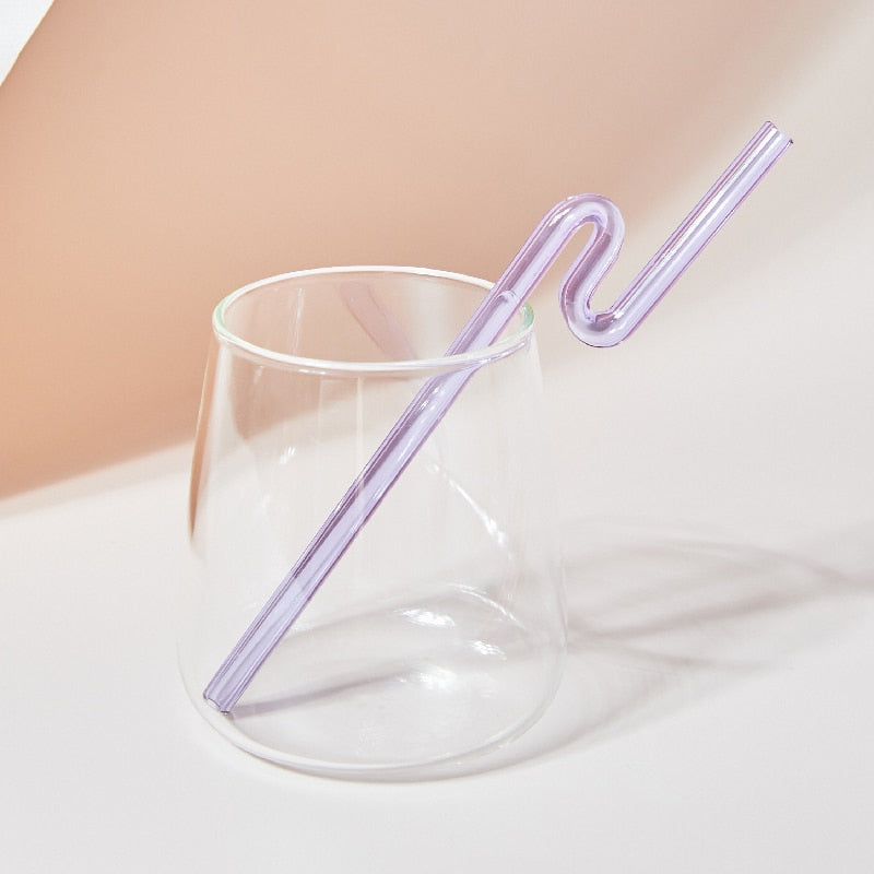 Floriddle Glass Twist Reusable Straws