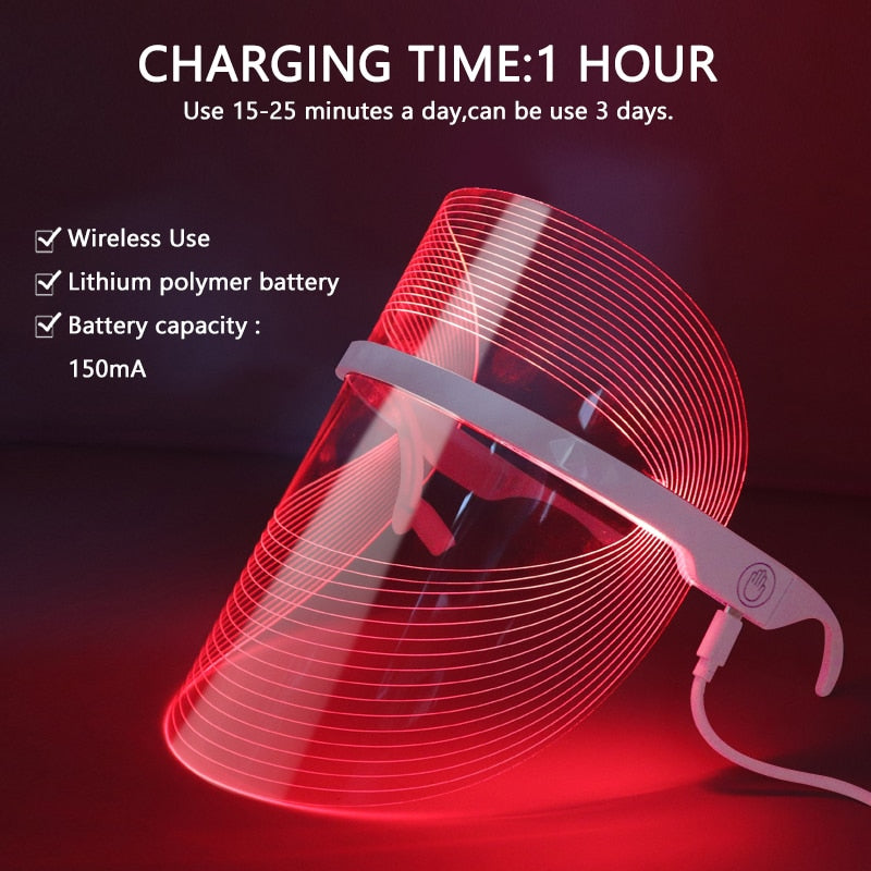 3 Colors LED Light Therapy Face Mask