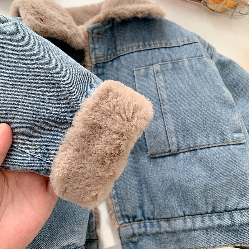 Jeans Fleece Coat