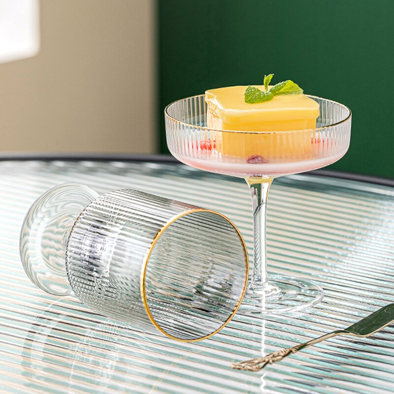 Stripes Transparent Glass Cocktail Set