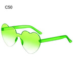 Y2K Love Heart Sunglasses Colorful