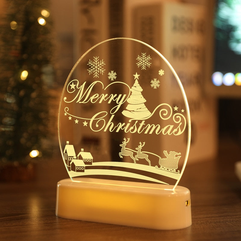 Christmas 3D Acrylic Night Light