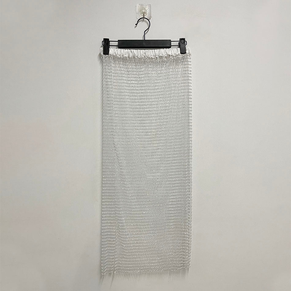 Crystal Mesh  Split Loose Skirt