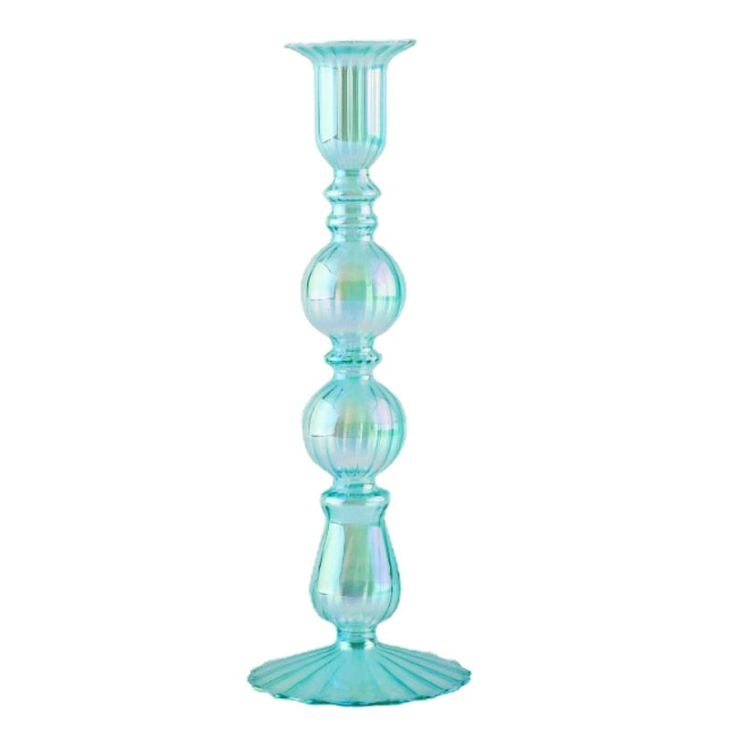 Holographic Glass Candle Holders