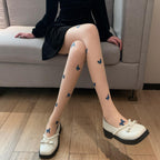 Moon Pattern Black Tights