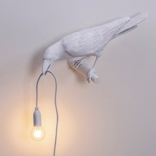 Resin Crow Lamp
