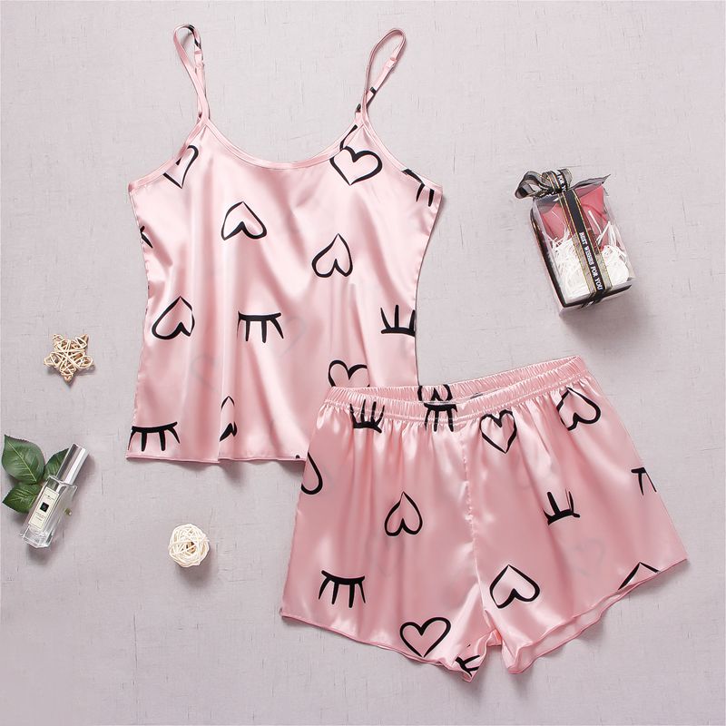 Silk Satin Floral Pajama Set