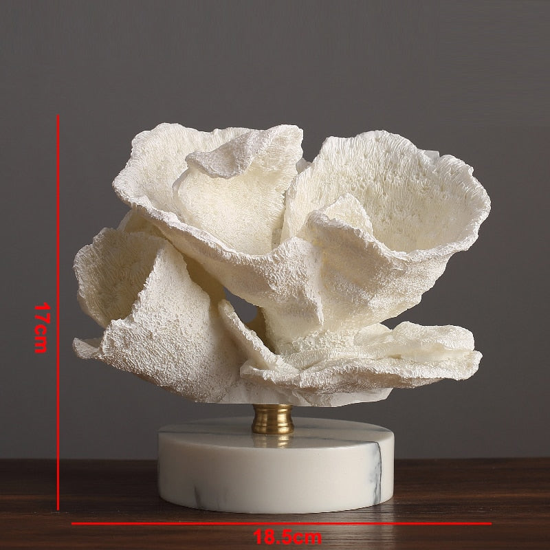 Coral Marble Base Resin Deco